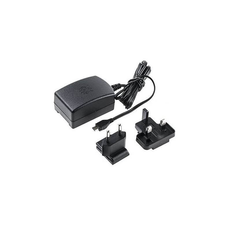 CARGADOR RASPBERRY 5.1V MICRO USB 2.5A NEGRO