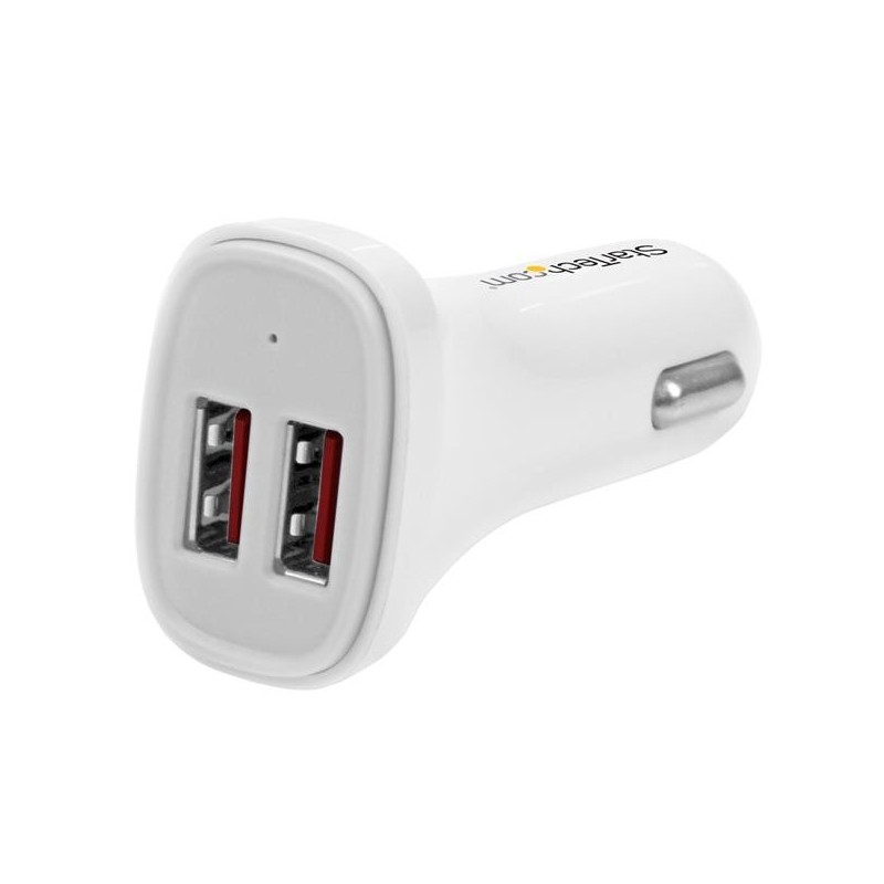 STARTECH CARGADOR DE COCHE 2XUSB BLANCO