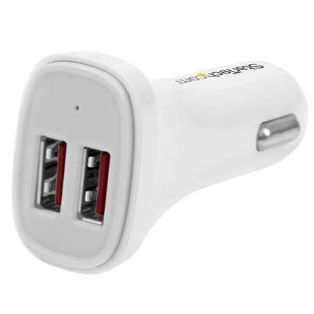 STARTECH CARGADOR DE COCHE 2XUSB BLANCO