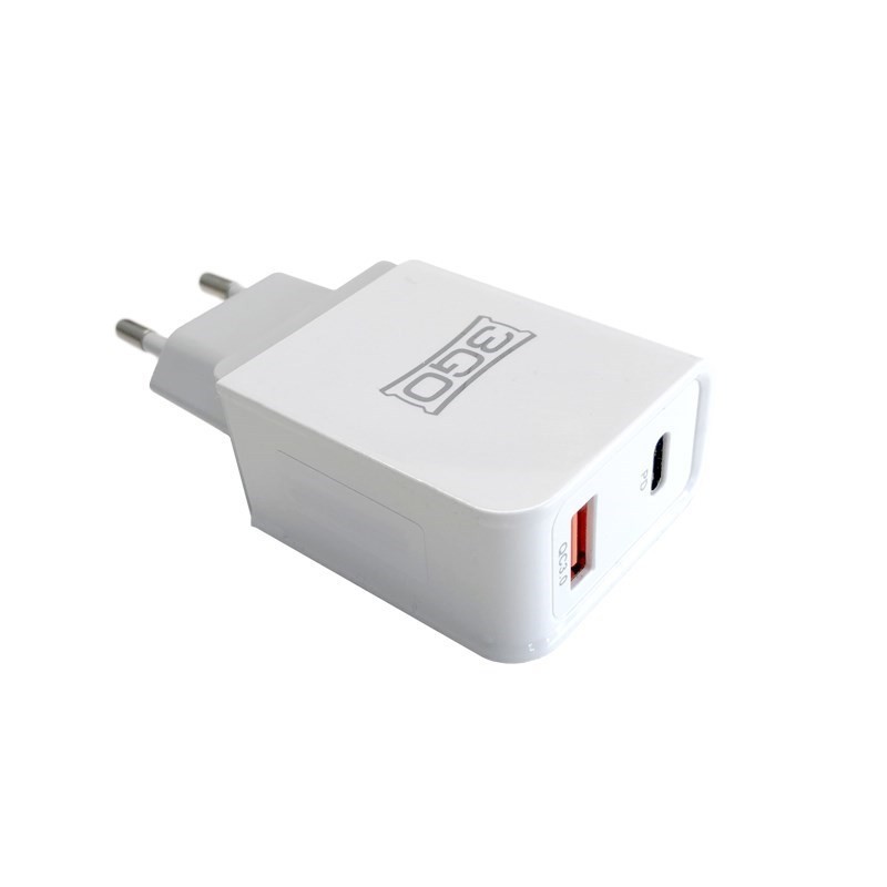 CARGADOR 3GO HOGAR USB 1QC3+1USB-C 18W