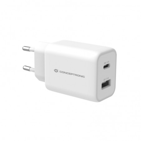 CARGADOR CONCEPTRONIC USB-C + USB-A PD 33W