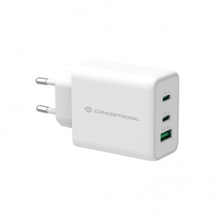 CARGADOR CONCEPTRONIC PARED 12W 2XUSB + 1USB-A QC