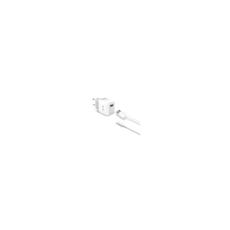 CARGADOR RED CELLY 2,4A+CABLE TIPOC BLANCO