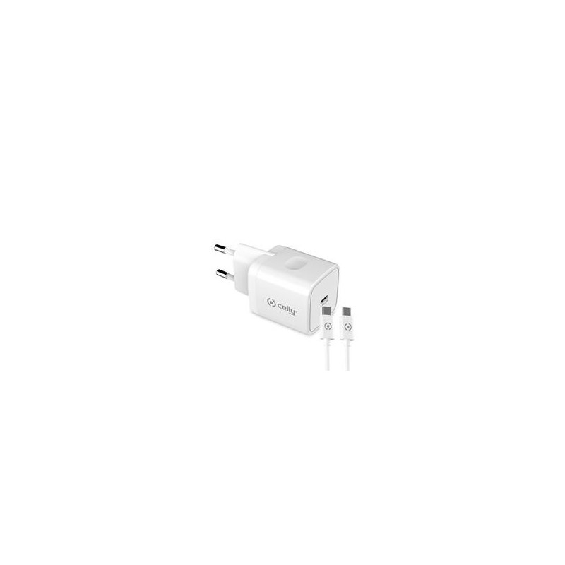 CARGADOR CELLY 20W USBC&CABLE USBC-USBC