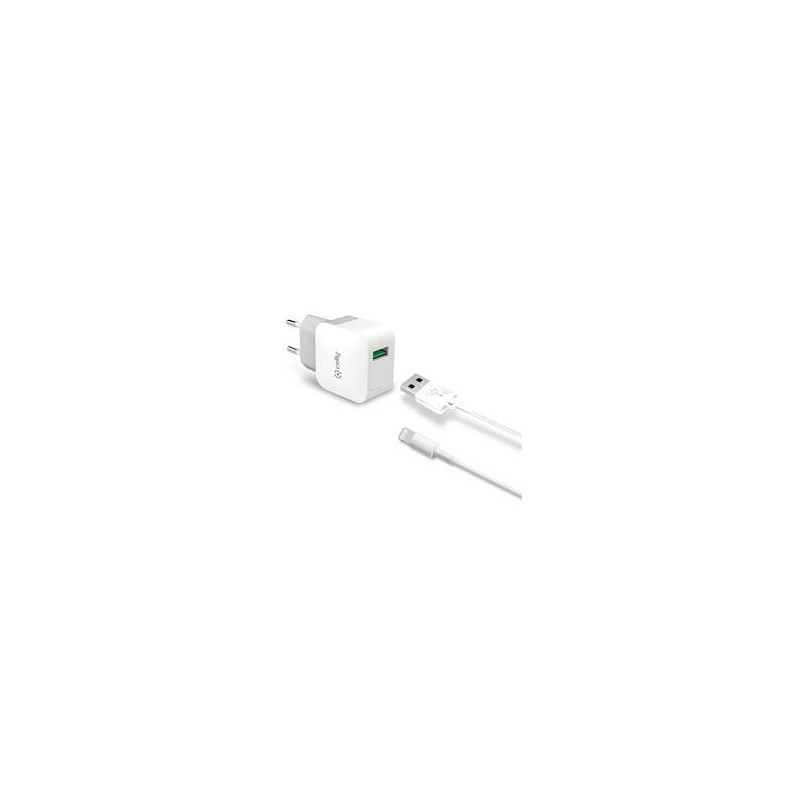 CARGADOR RED CELLY 2,4A+CABLE LIGHT BLANCO