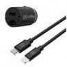 KIT CARGADOR COCHE CELLY 20W USBC&CABLE