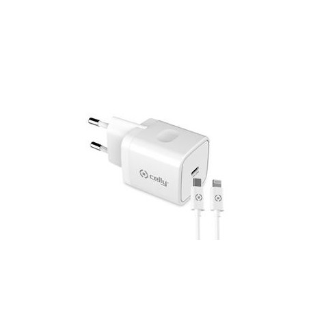 CARGADOR CELLY 20W USBC&CABLE USBC-LIGHT