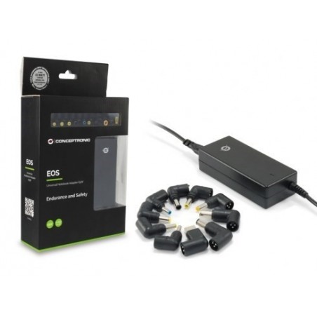 ALIMENTADOR CONCEPTRONIC PORTATIL 65W 15V Y 19V